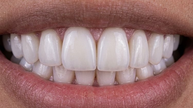 La misma sonrisa después del tratamiento estético