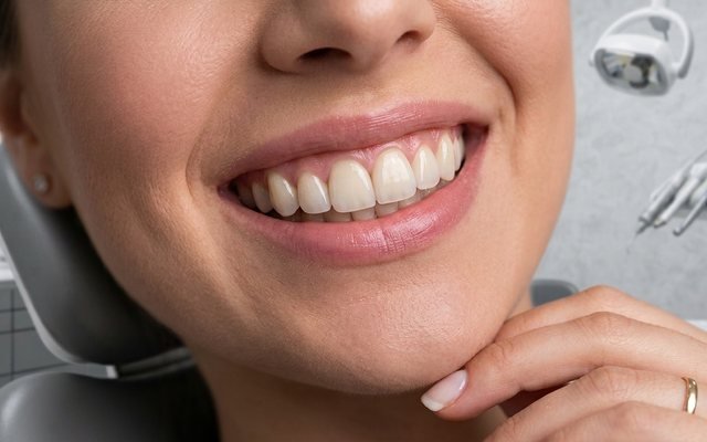 Sonrisa con los dientes aclarados tras un blanqueamiento